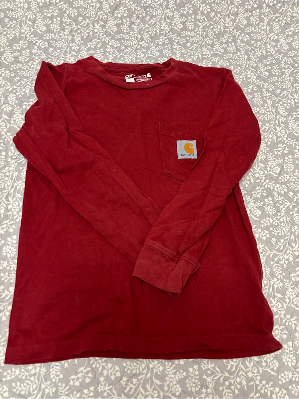 Carhartt Men's Long Sleeve Pocket Tee - Maroon